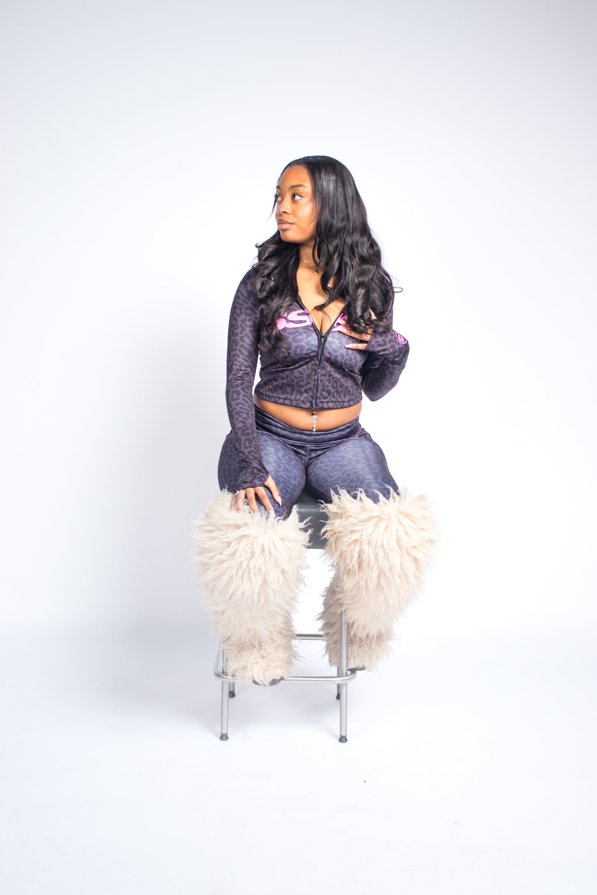 5STAR BODYCURVE HOODIE DARK CHEETAH